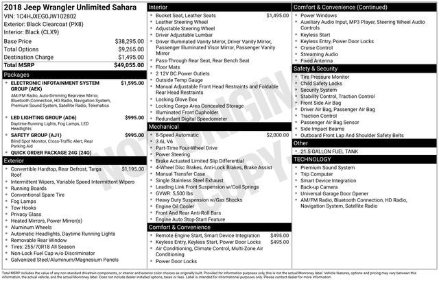 2018 Jeep Wrangler Unlimited Sahara