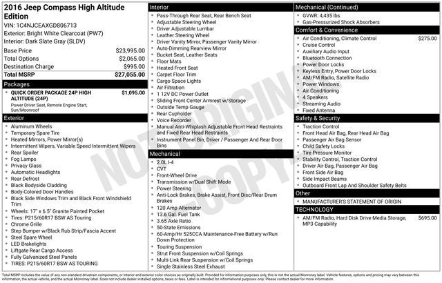 2016 Jeep Compass Latitude