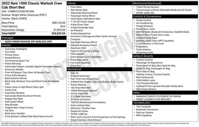 2022 RAM 1500 Classic Warlock