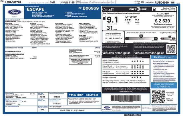 2024 Ford Escape Platinum