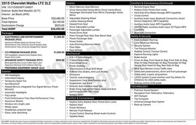 2015 Chevrolet Malibu LTZ 2LZ