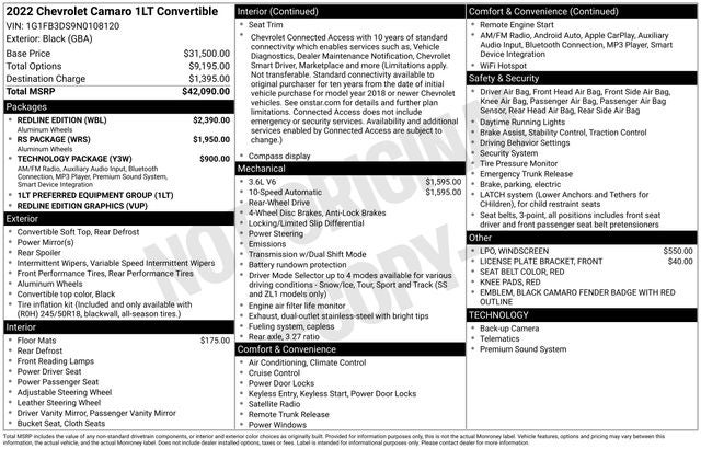 2022 Chevrolet Camaro 1LT