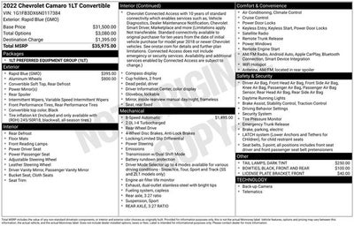 2022 Chevrolet Camaro 1LT