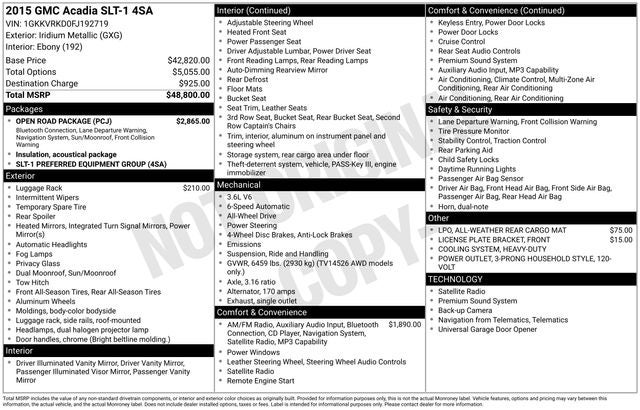 2015 GMC Acadia SLT-1