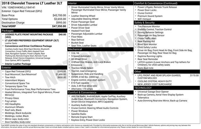 2018 Chevrolet Traverse 3LT