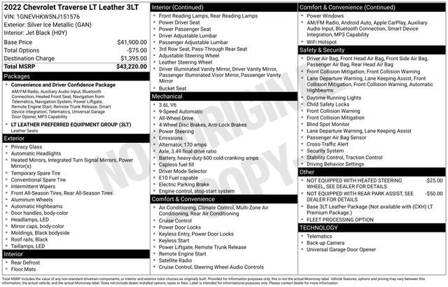 2022 Chevrolet Traverse LT Leather