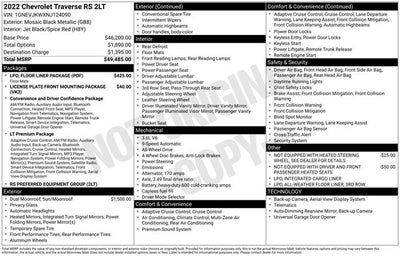 2022 Chevrolet Traverse RS