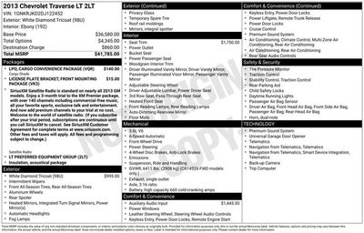 2013 Chevrolet Traverse 2LT 2LT