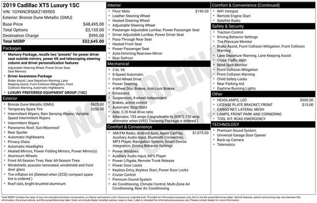 2019 Cadillac XT5 Luxury
