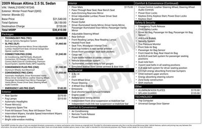 2009 Nissan Altima 2.5 SL