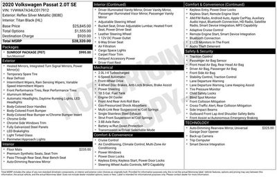 2020 Volkswagen Passat 2.0T SE