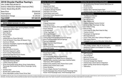 2018 Chrysler Pacifica Touring L