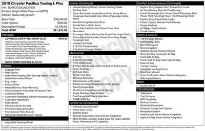 2018 Chrysler Pacifica Touring L Plus