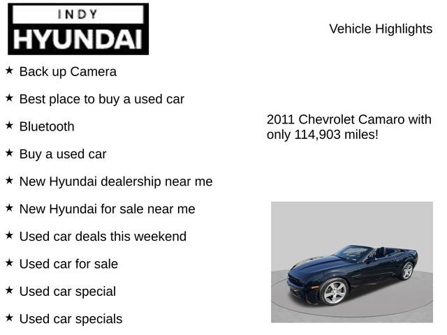 2011 Chevrolet Camaro 2LT 2LT