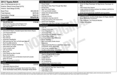 2012 Toyota RAV4 Base