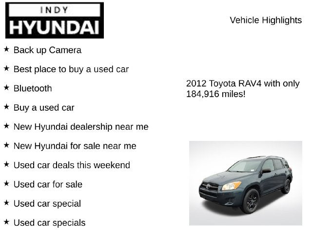 2012 Toyota RAV4 Base