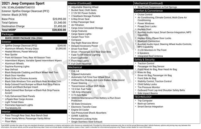 2021 Jeep Compass Sport