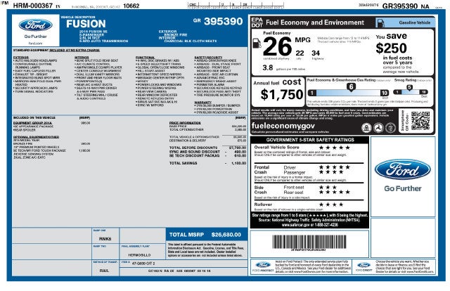 2016 Ford Fusion SE