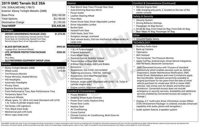 2019 GMC Terrain SLE