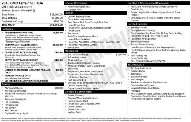 2018 GMC Terrain SLT