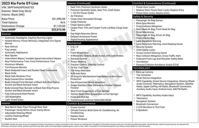 2023 Kia Forte GT-Line