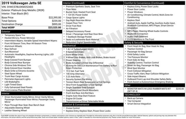 2019 Volkswagen Jetta 1.4T SE