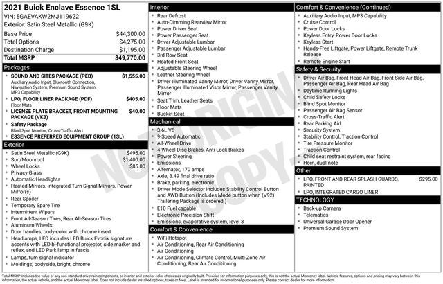 2021 Buick Enclave Essence