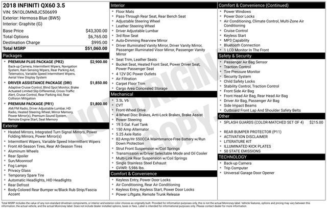 2018 INFINITI QX60 Base