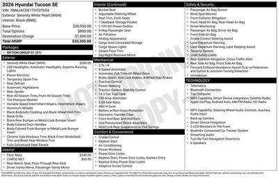 2026 Hyundai TUCSON SE