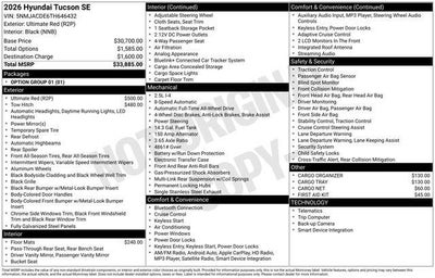 2026 Hyundai TUCSON SE