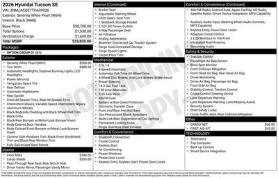 2026 Hyundai TUCSON SE