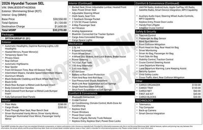 2026 Hyundai TUCSON SEL