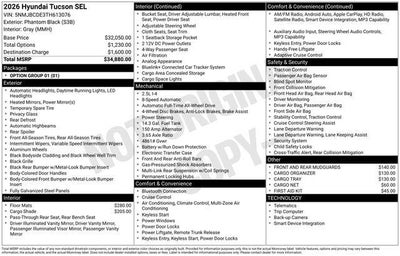 2026 Hyundai TUCSON SEL