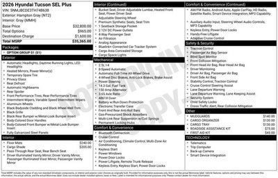 2026 Hyundai TUCSON SEL Plus