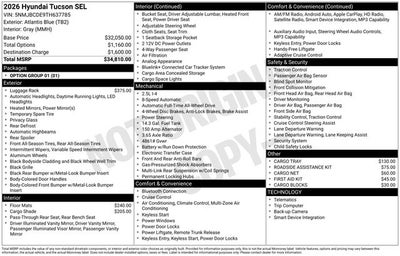 2026 Hyundai TUCSON SEL