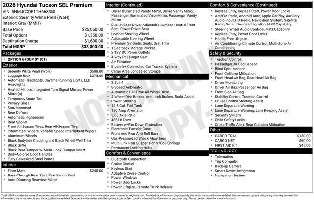 2026 Hyundai TUCSON SEL Premium