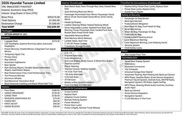 2026 Hyundai TUCSON Limited