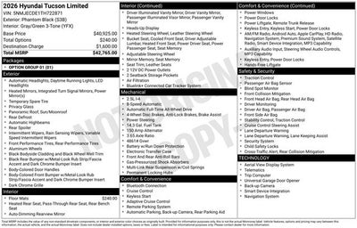 2026 Hyundai TUCSON Limited