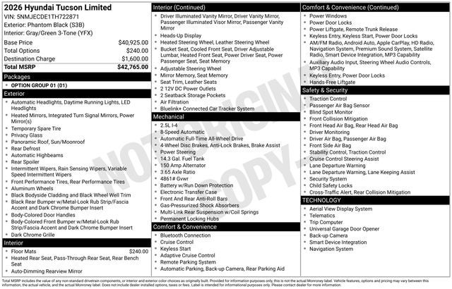 2026 Hyundai TUCSON Limited