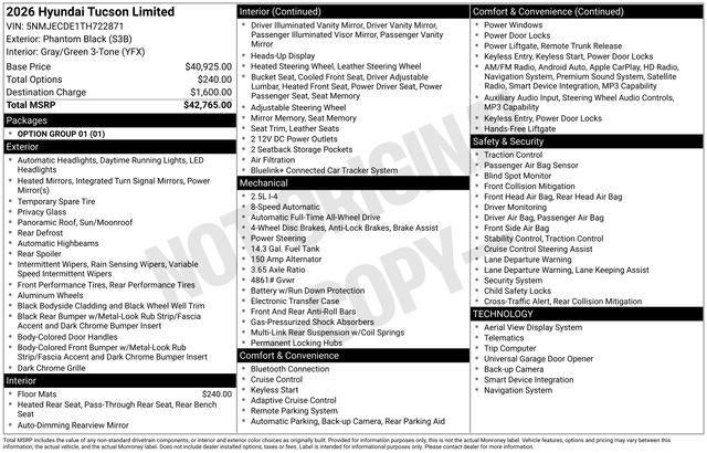 2026 Hyundai TUCSON Limited