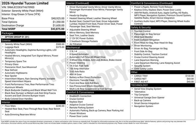 2026 Hyundai TUCSON Limited