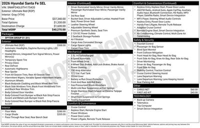 2026 Hyundai SANTA FE SEL