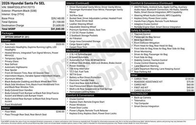 2026 Hyundai SANTA FE SEL