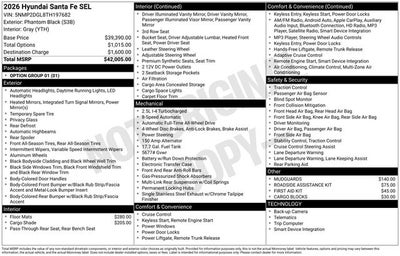 2026 Hyundai SANTA FE SEL