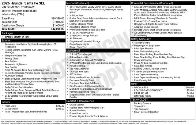 2026 Hyundai SANTA FE SEL