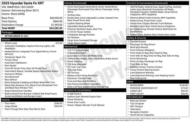 2025 Hyundai SANTA FE XRT
