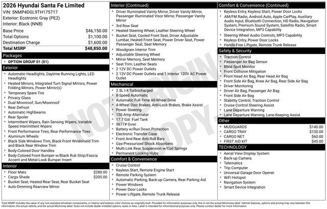 2026 Hyundai SANTA FE Limited
