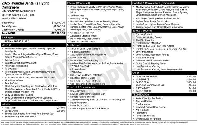 2025 Hyundai SANTA FE HYBRID Calligraphy