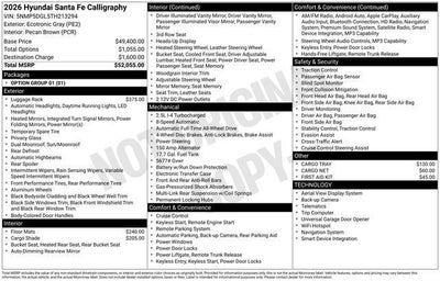 2026 Hyundai SANTA FE Calligraphy