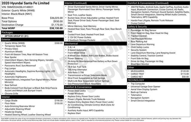 2020 Hyundai SANTA FE Limited